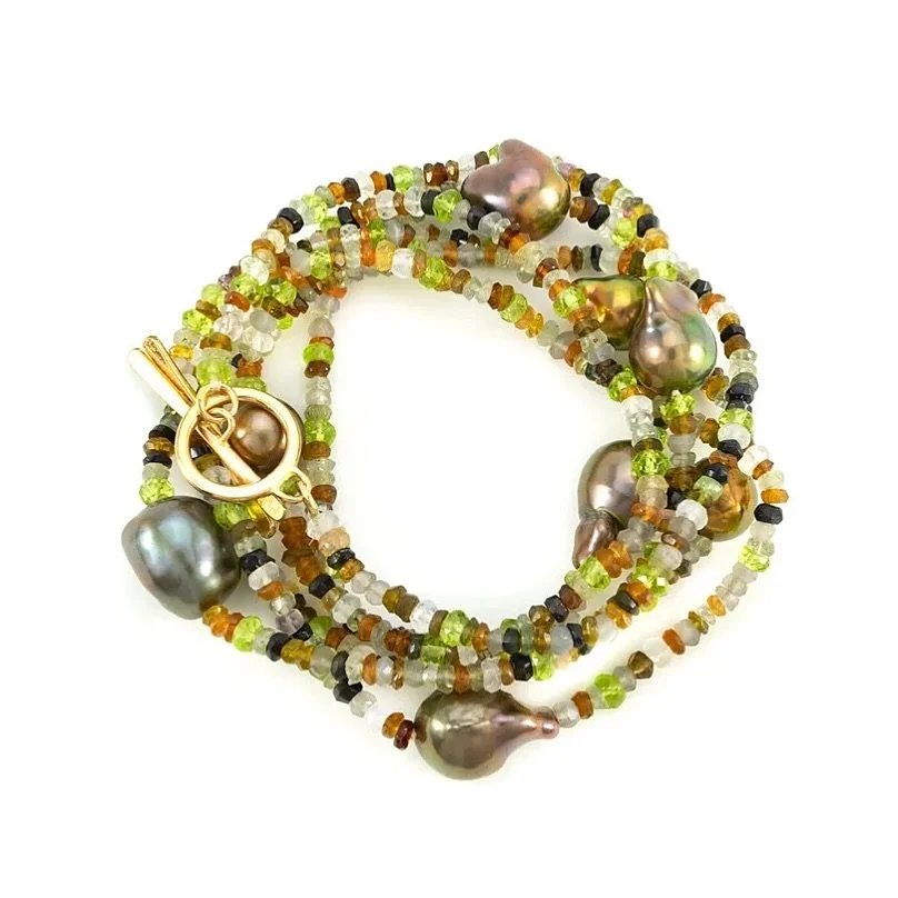 The real question is&hellip; how is it almost August?! 💚

Peridot, August&rsquo;s birthstone, joins mixed tourmaline in a versatile piece that feels like summer all year long.

Wear it as a necklace or wrap it around your wrist as a bracelet.