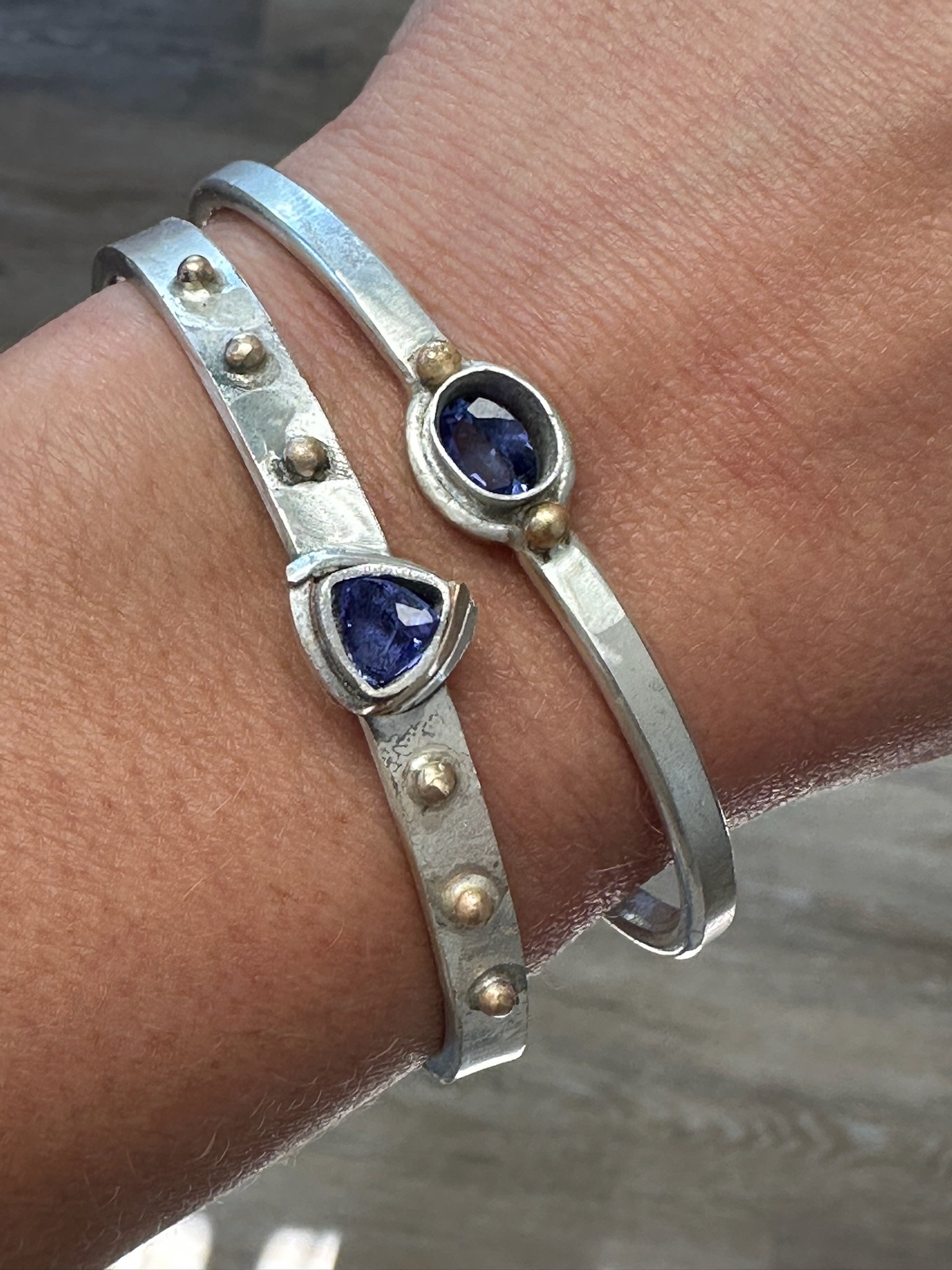 Tanzanite Cuffs in progress