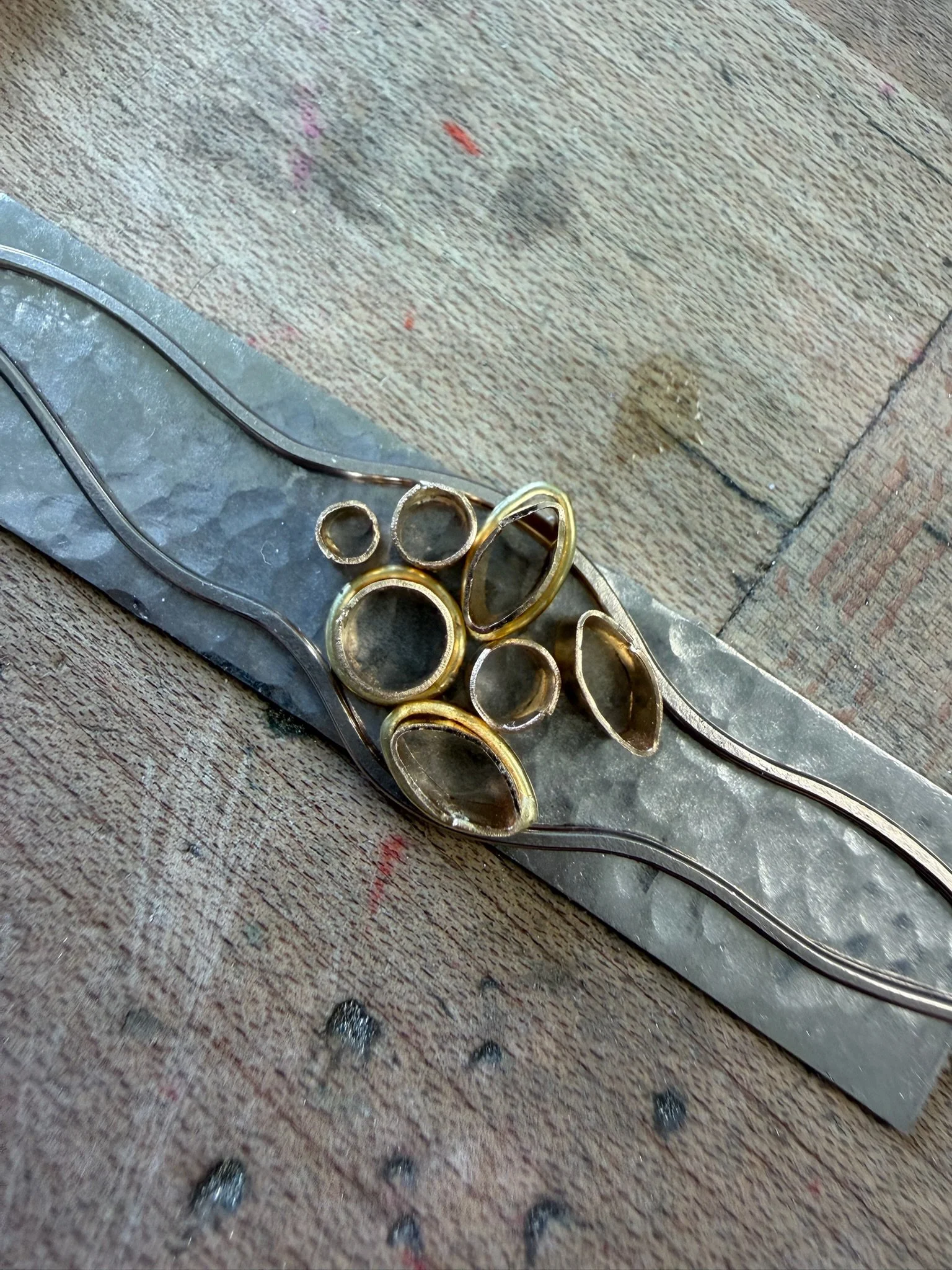 Yellow and White Gold Ring in progress