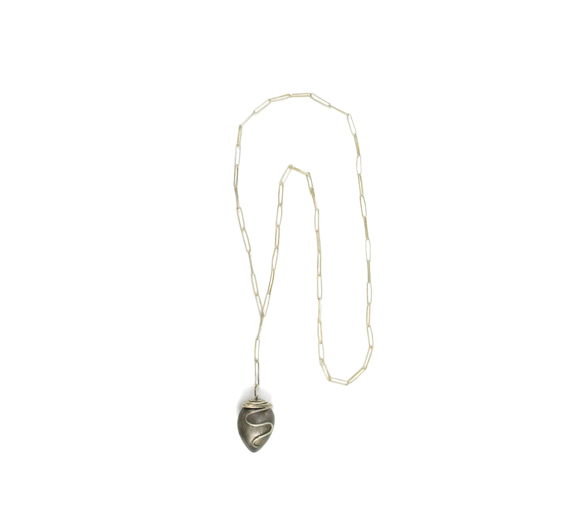 swirl egg drop necklace
