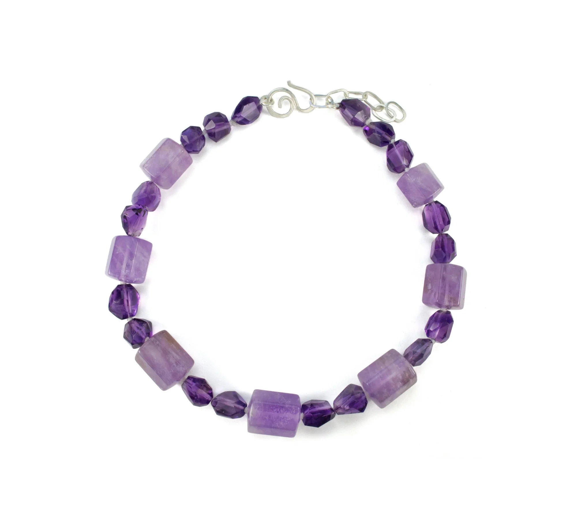 amethyst stone bead necklace