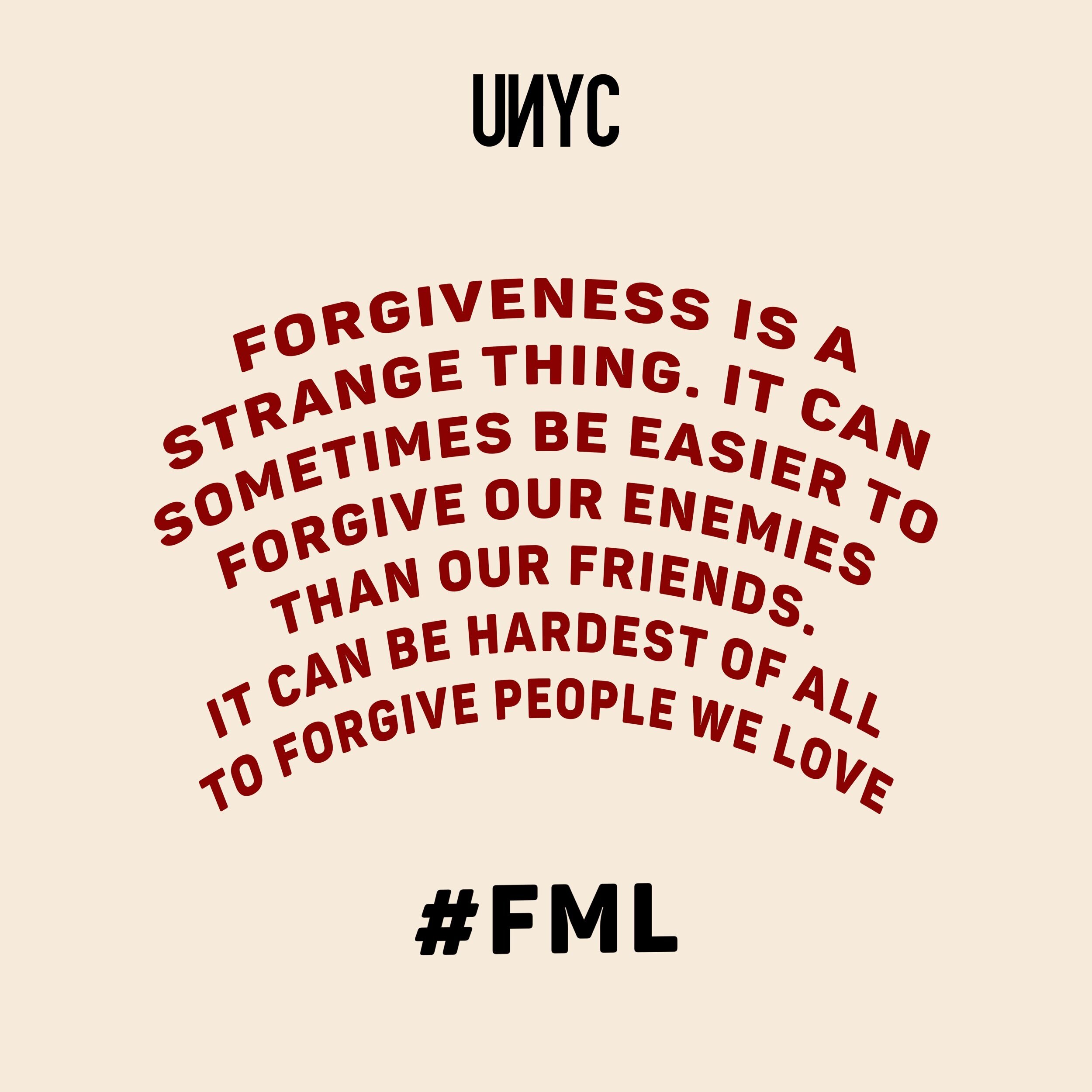 Forgiveness is hard…