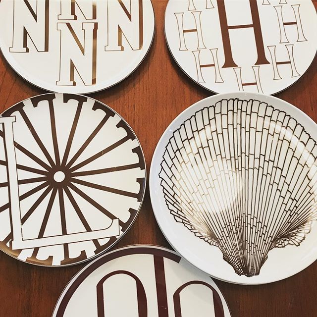 New plates are in! #letterplates  #initialplates  #villavanilla #francipalmbeach #vintagedecor #70sstyle 
#fitzandfloydvintage #kensolomonproductions