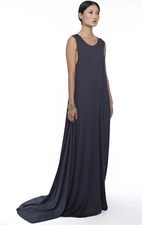 knee length dresses for ladies Georgette Trapeze Maxi Dress by Jewel Badgley Mishcka – Badgley Mischka main image 0