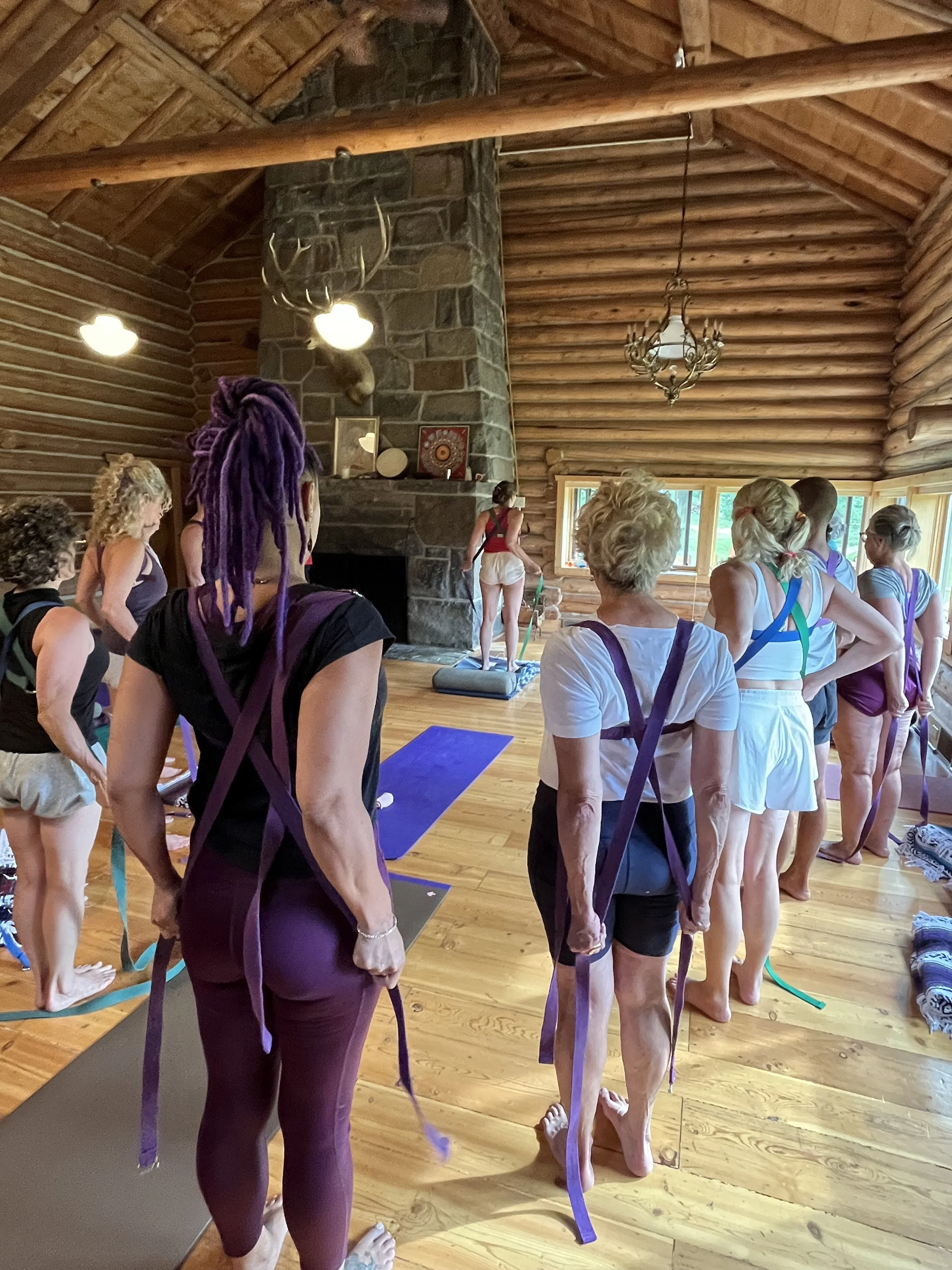 A Yoga retreat at Feathered Pipe Ranch led be Senior Iyengar Teacher Lara Warren.