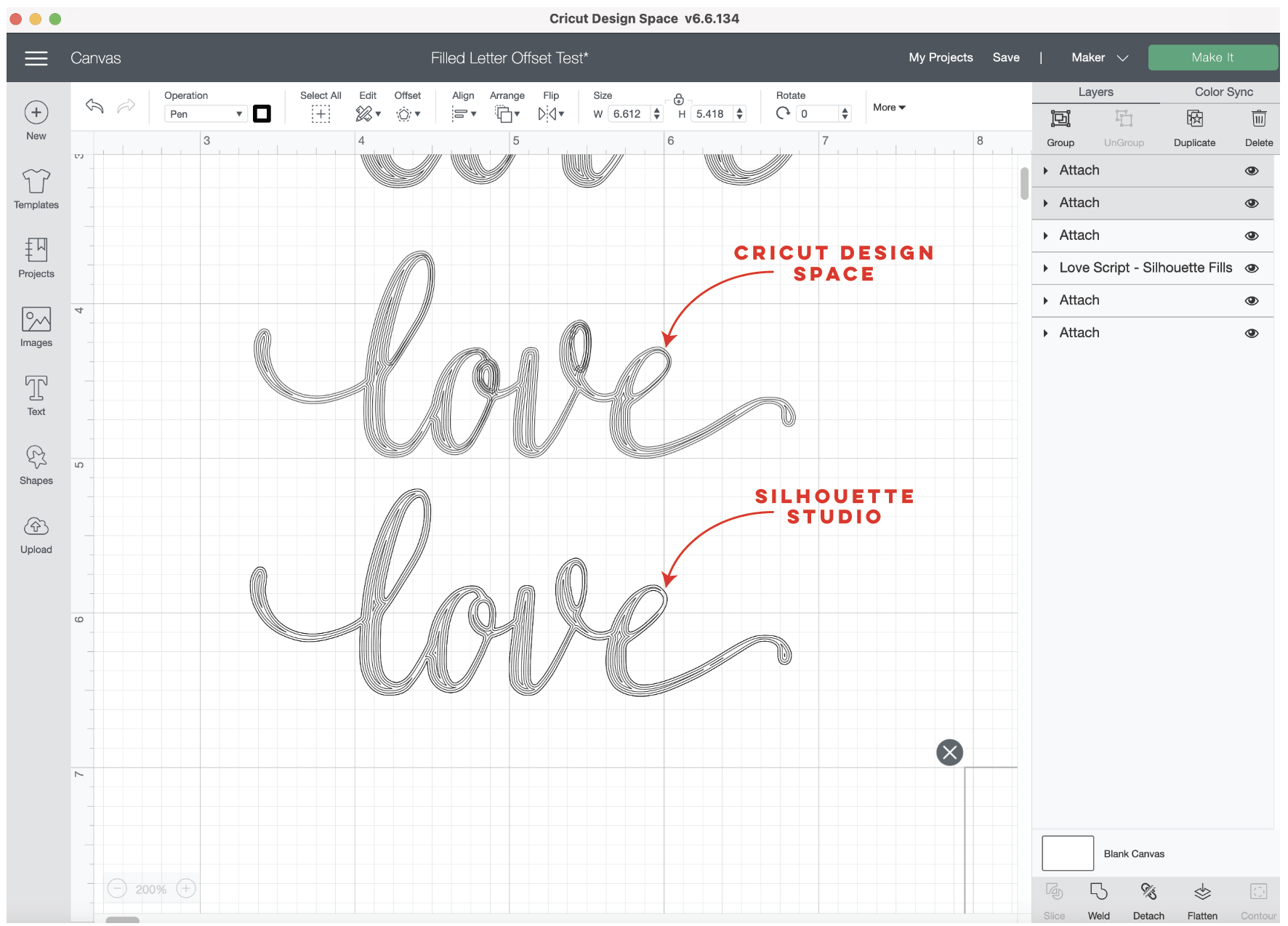 How To Fill In Writing Text in Design Space and Make Solid Letters using  Hatch Fill 