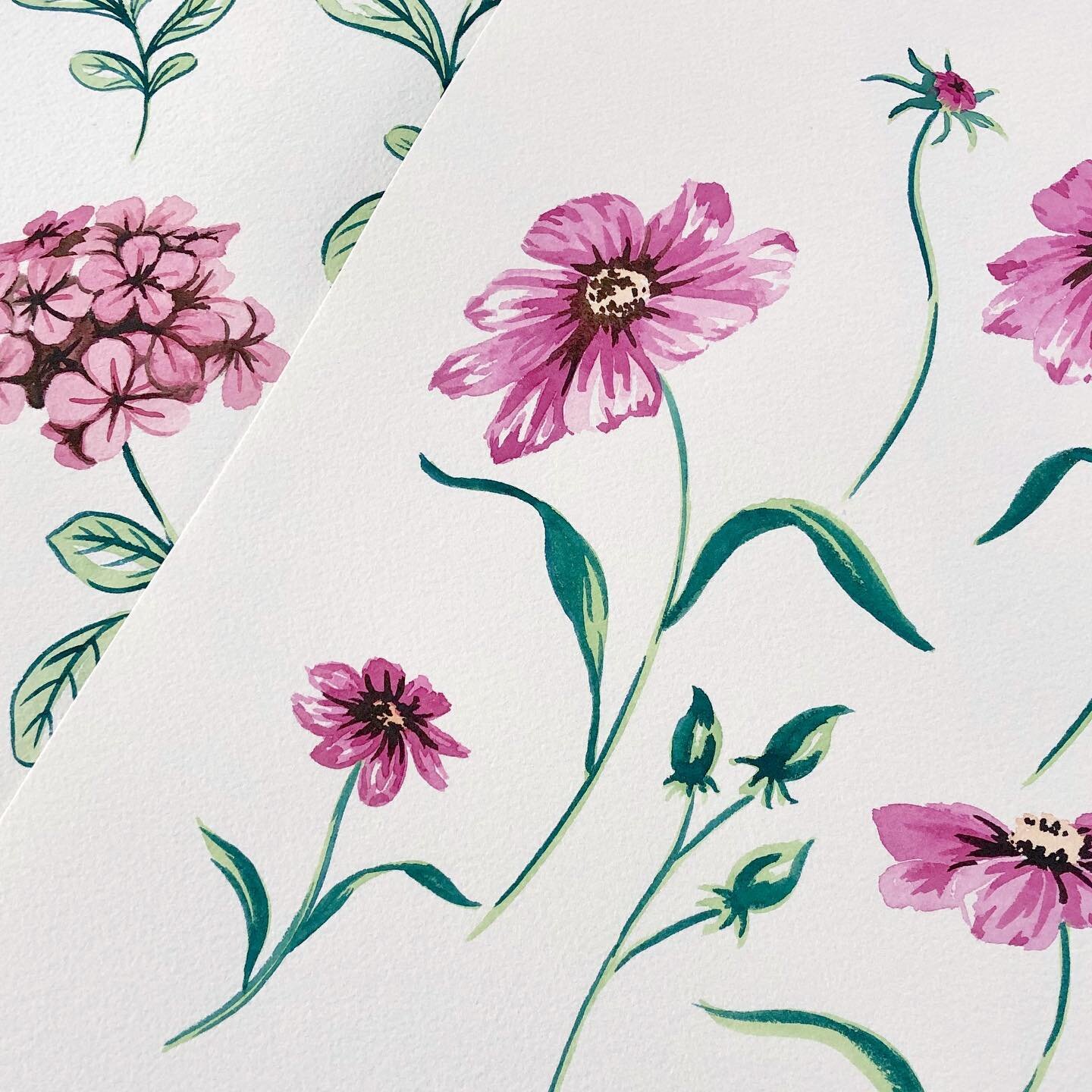 Day 88/100..Some pretty pink cosmos flowers... #watercolorflowers #floralpainting #floralsketch #watercolor #watercolorfloral #winsorandnewton #everydaywatercolor #princetonbrushes #flower #floralart #flowerdrawing #floral #floraldrawing #cosmos #pin