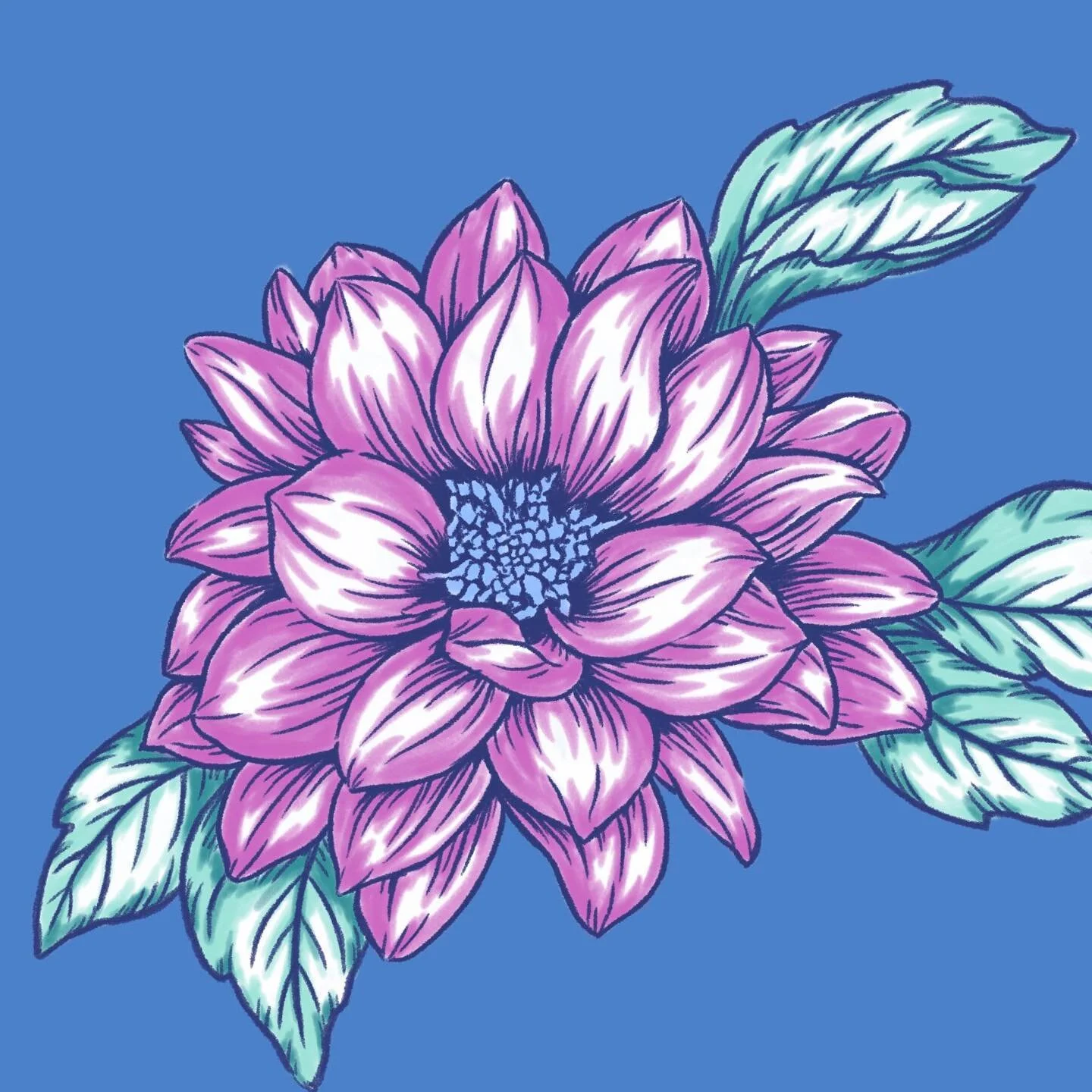 Day 97/100... A big bloom drawn in #procreate #floralsketch #digitalart #digitaldrawing #pencildrawing #flower #floralart #flowerdrawing #ipadart #applepencil #ipadpro #floral #floraldrawing #botanical #botanicalsketch #textiledesigner #patterndesign