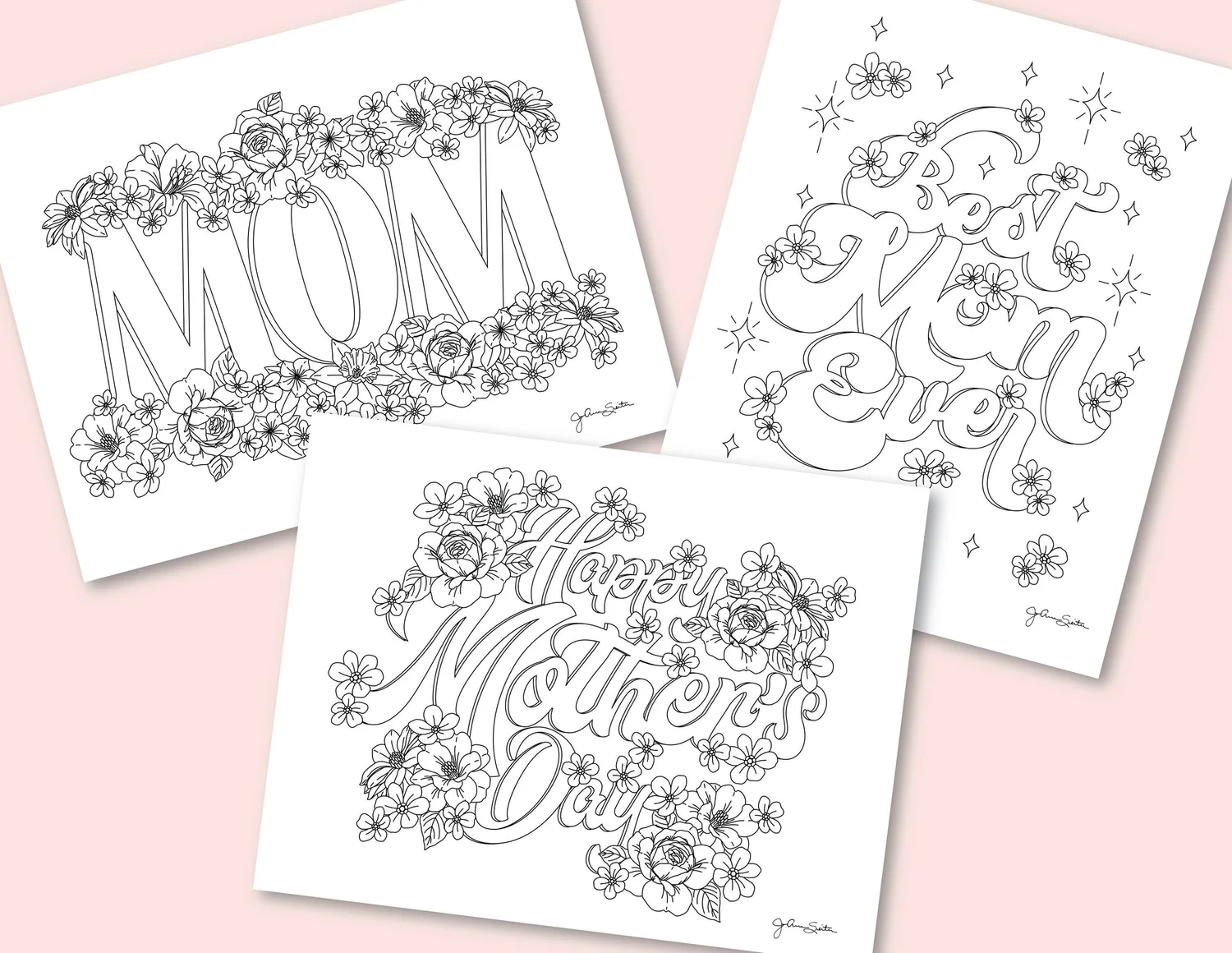 Mother's Day Coloring Pages, Set of 3 Floral Printable Coloring Sheets — JoAnna Seiter mother-s-day-coloring-pages-set-of-3-floral-printable-coloring-sheets-joanna-seiter