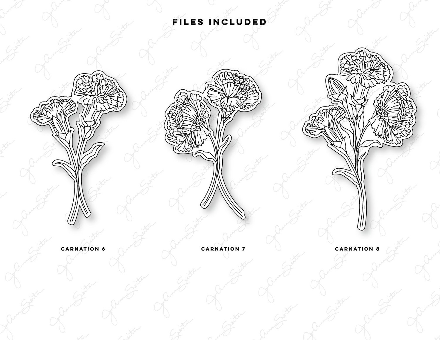 Carnation Flower Single Line SVG File, Botanical Floral Clip Art, Instant  Digital Download — JoAnna Seiter