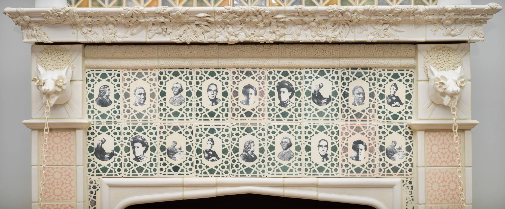 The Living Room Fireplace, ceramic heroes.jpg