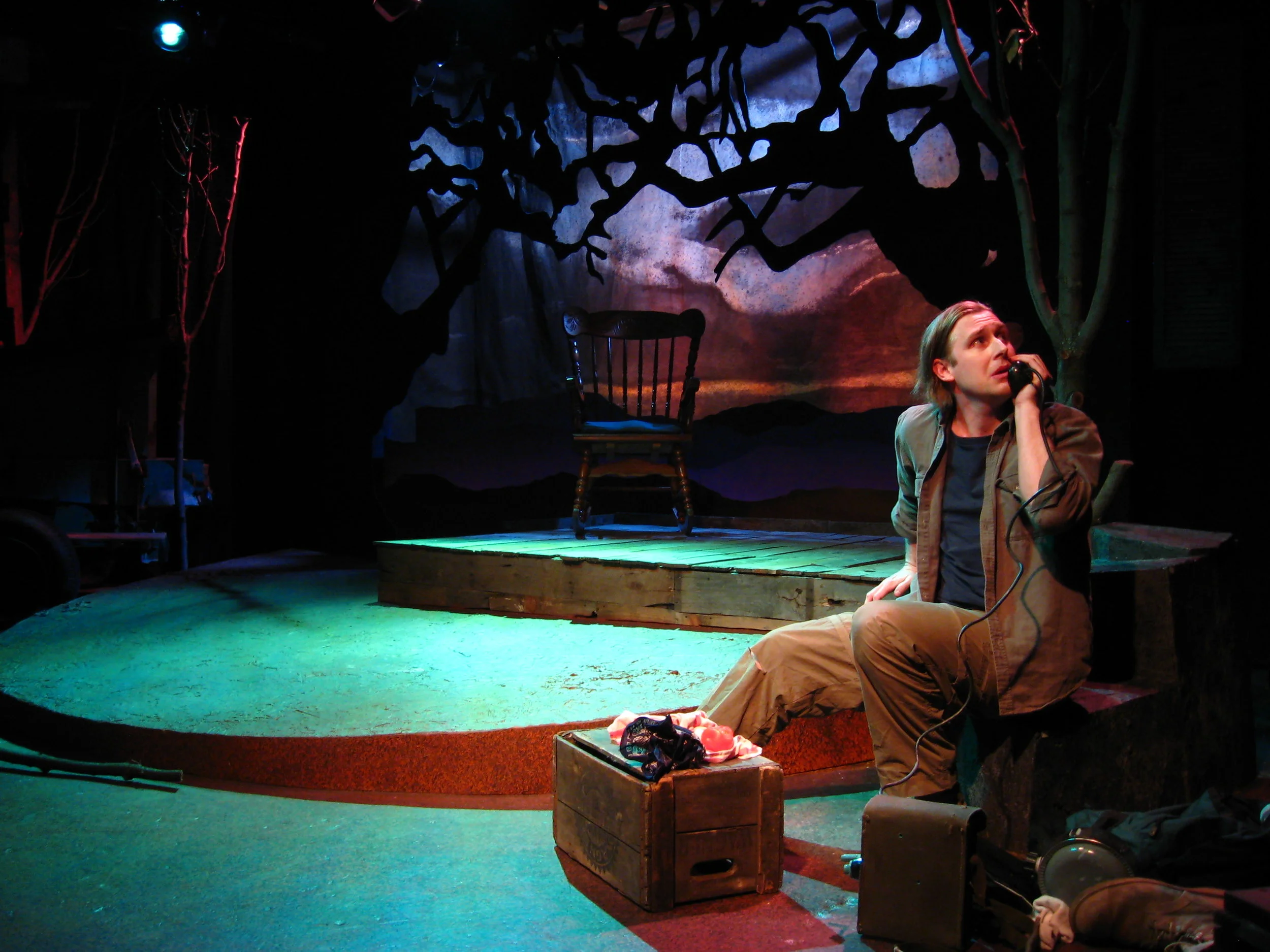 Jonathan (Travis Horseman) checks in to the base. MADLAB, 2012.