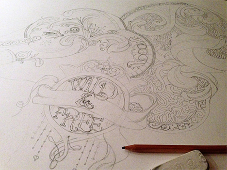 Pencil outline