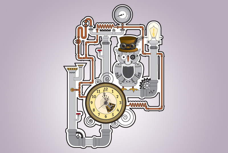 2nd illustration in my Hickory-Dickory-Dock series