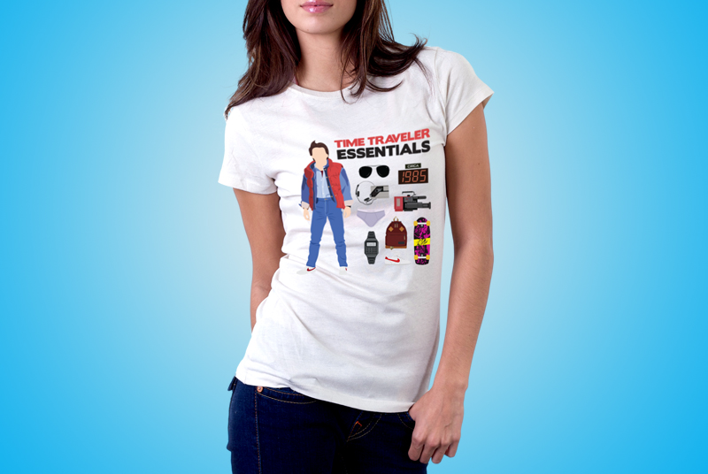 Back to the Future, Circa 1985 illustration on t-shirt