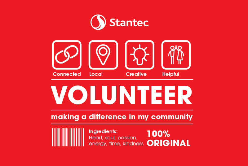 Final design for Stantec's Community Day t-shirts
