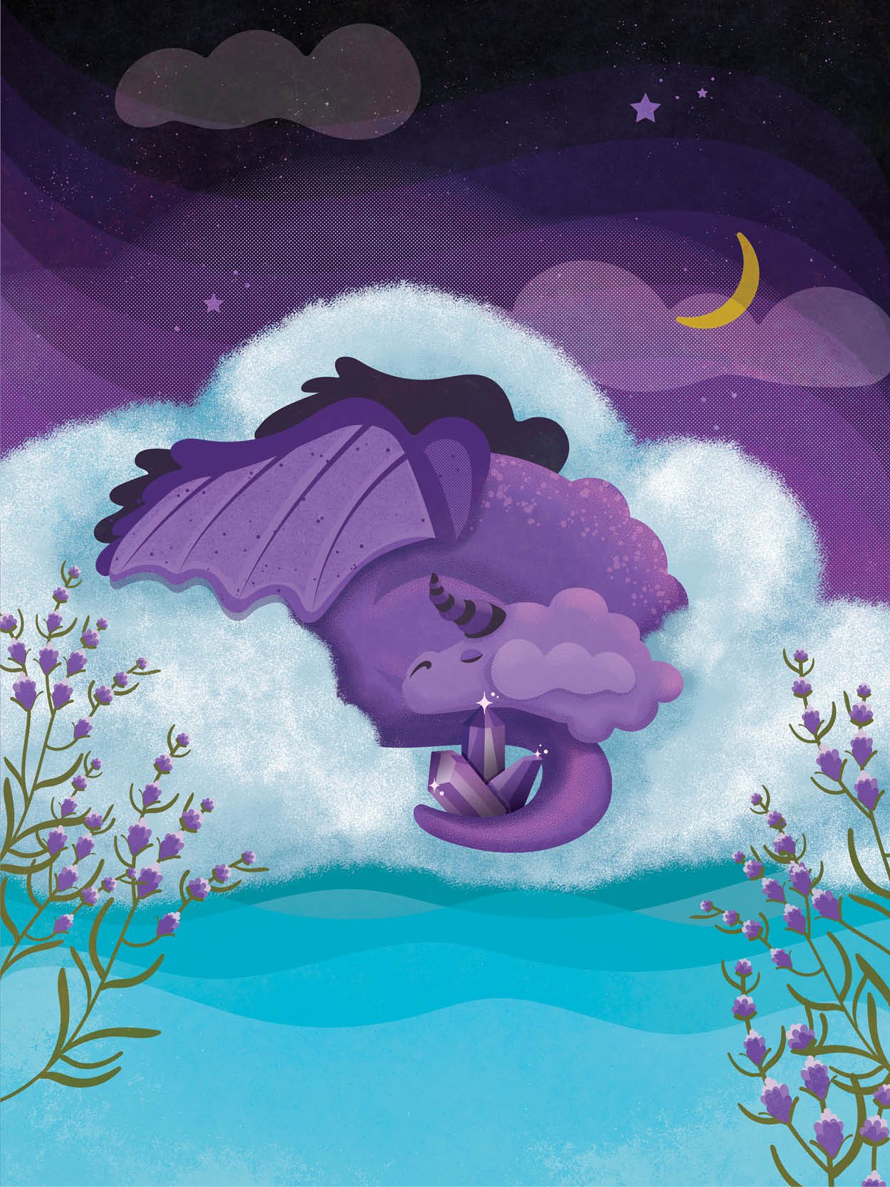 Purple-Sleeping-Dragon-Sci-Fi-Fantasy-Illustration-by-Amanda-Weedmark.jpg