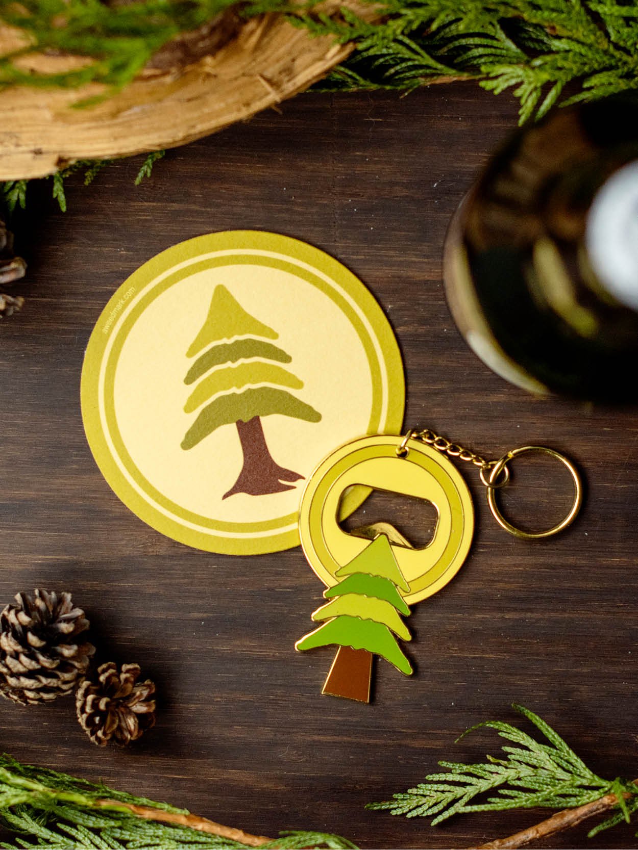 Tree-Bottle-Opener-Coaster-Branding-by-Amanda-Weedmark.jpg