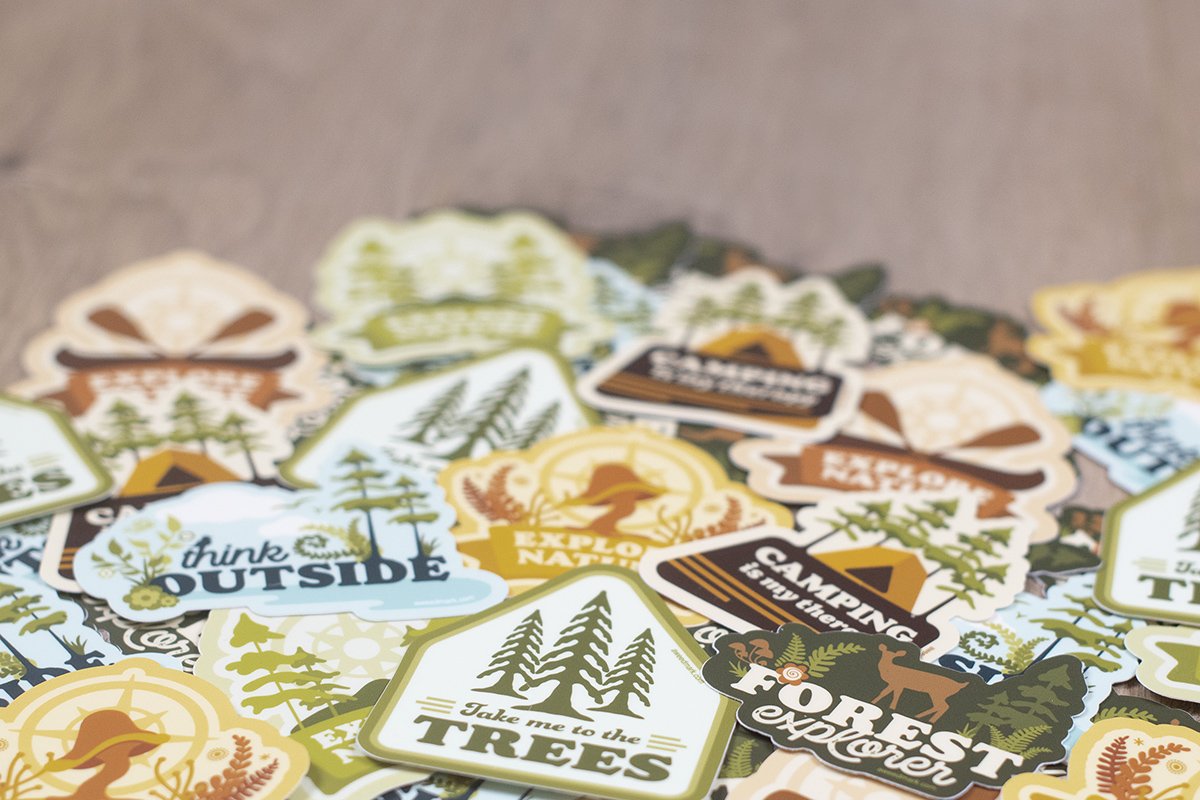 Nature stickers for the outdoor enthusiast — Whimsical stickers, pins, &  oracle cards