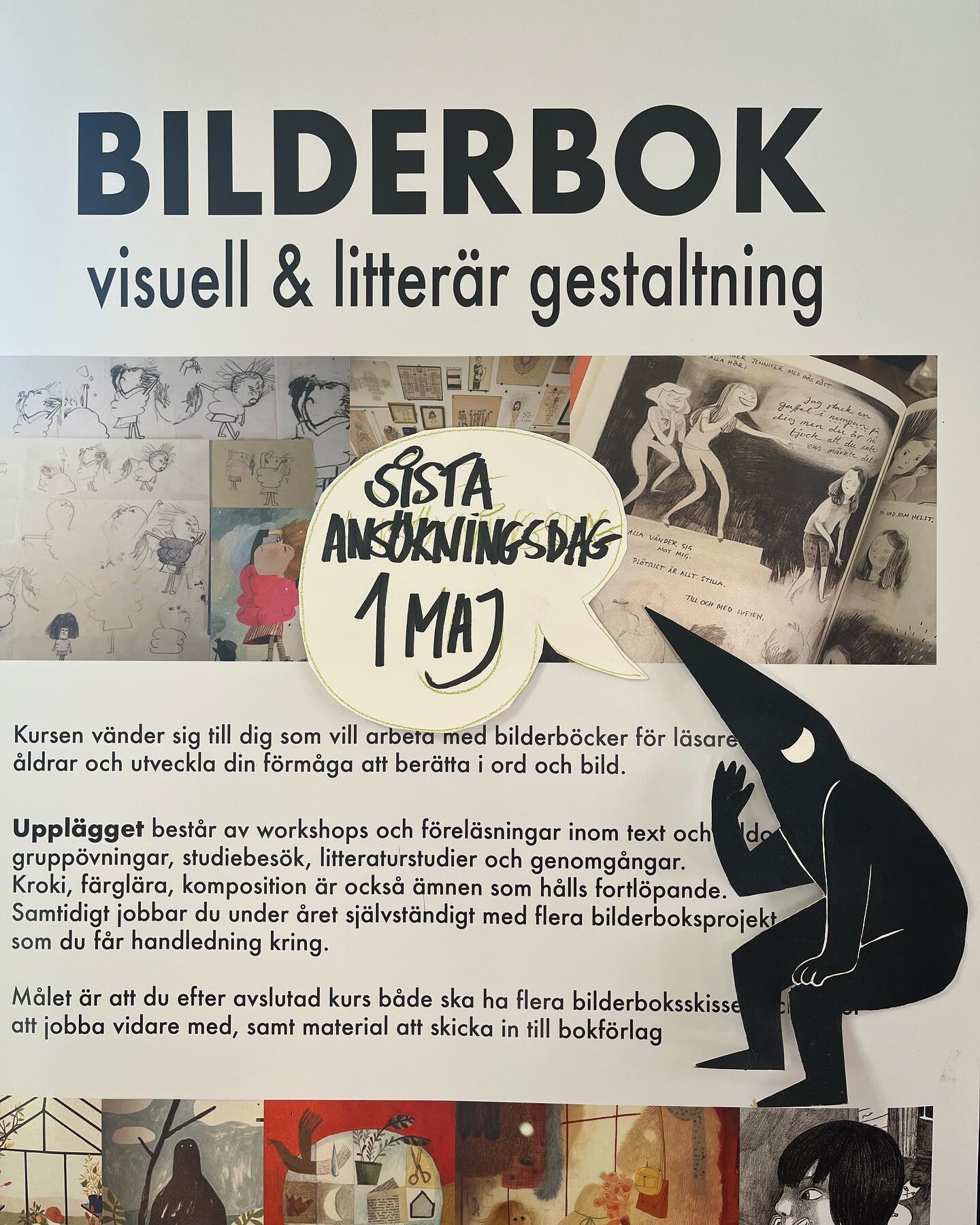 Dr&ouml;mmer du om att skapa bilderb&ouml;cker? Kom till oss p&aring; S&ouml;r&auml;ngens Folkh&ouml;gskola och g&aring; den 1-&aring;riga kursen Bilderbok - sista ans&ouml;kningsdag till l&auml;s&aring;ret 2023/2024 &auml;r 1 maj. L&auml;s mer och a