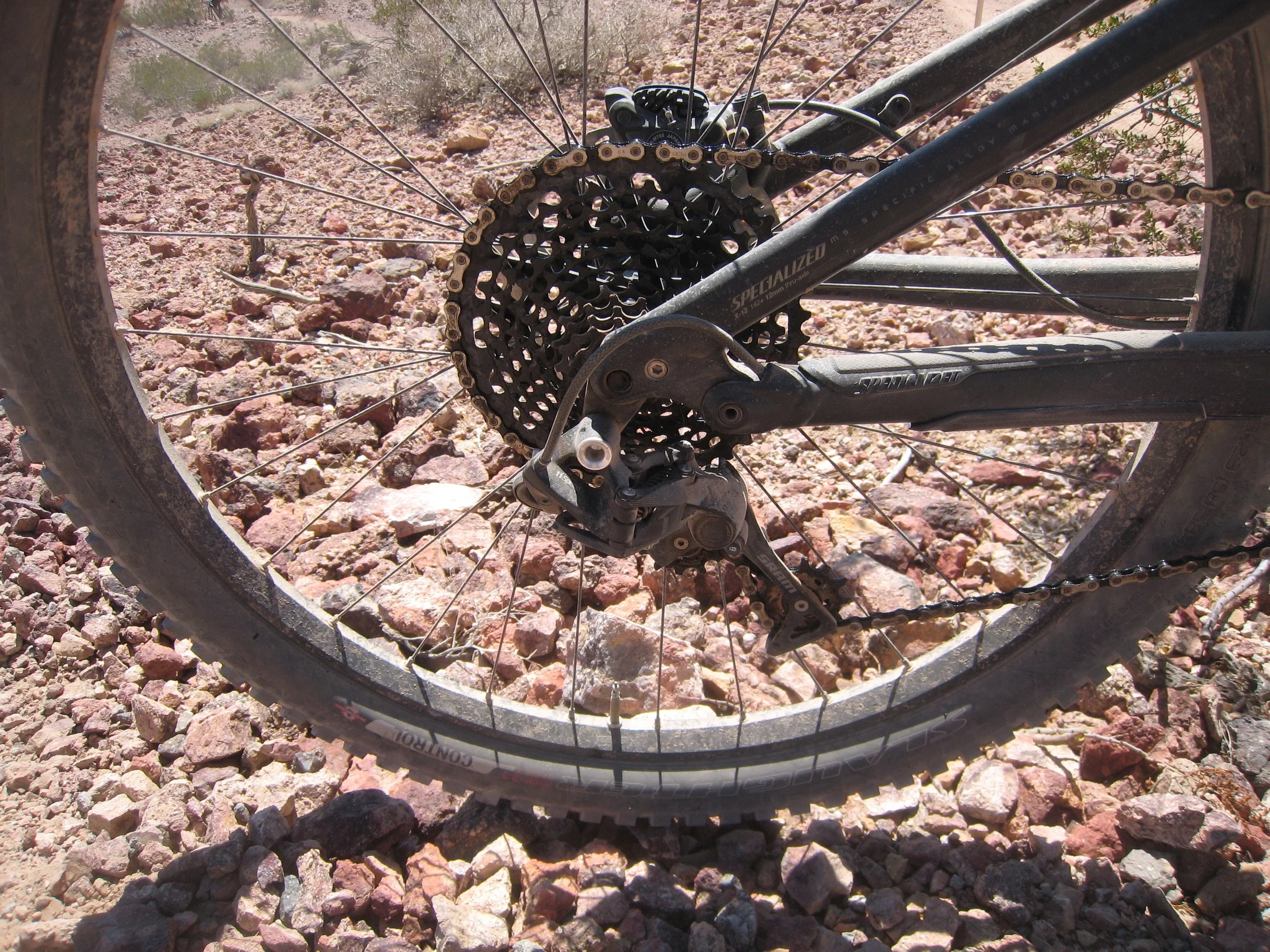 Specialized still uses a fairly traditional implementation of the Horst Link which relies on shock damping to control rear suspension movement.
