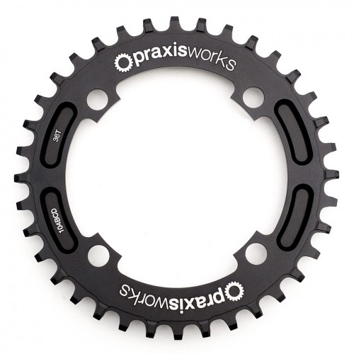 Wide-Narrow Chainring that fits Shimano's new 96 BCD cranks (M8000 XT & M9000 XTR). Shimano currently does not offer a wide-narrow tooth chainring