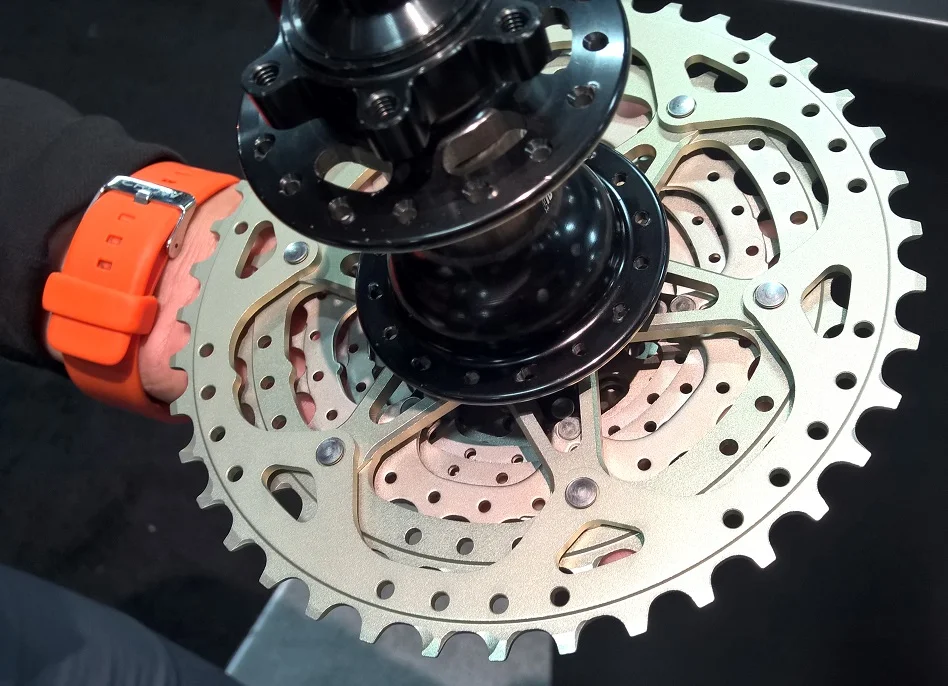 View of the back of the Praxis Works Wide Range 10 speed cassette