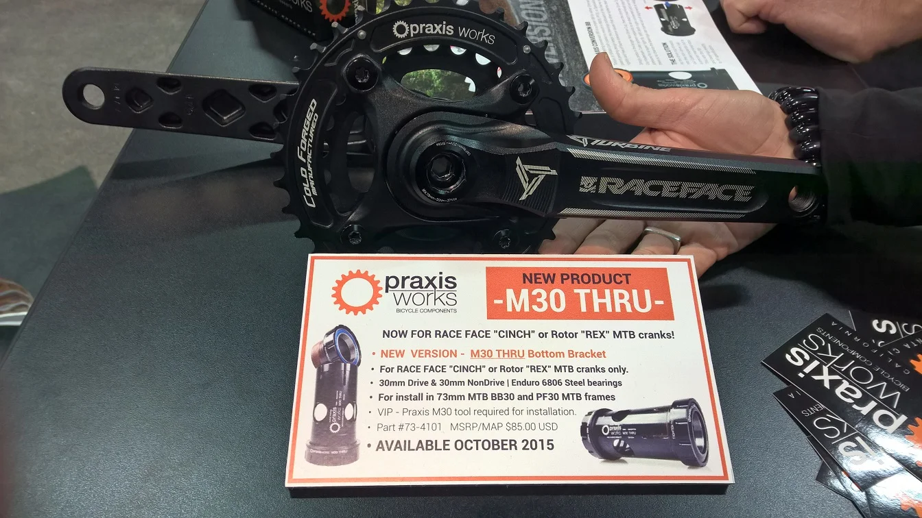Praxis Works M30 Thru BB for Race Face Cinch and Rotor Cranks