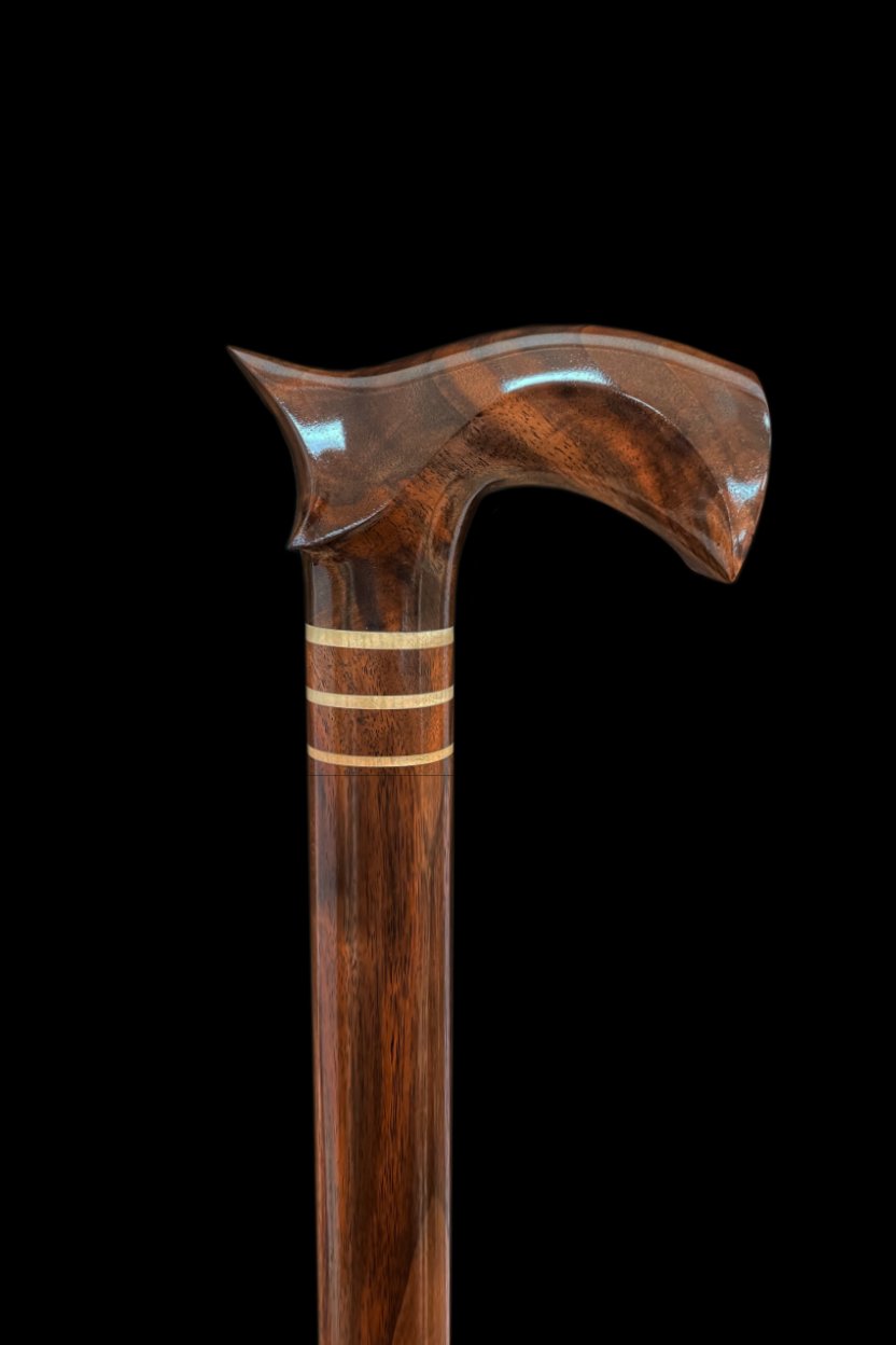 Walnut & Walnut 3-Band Cane