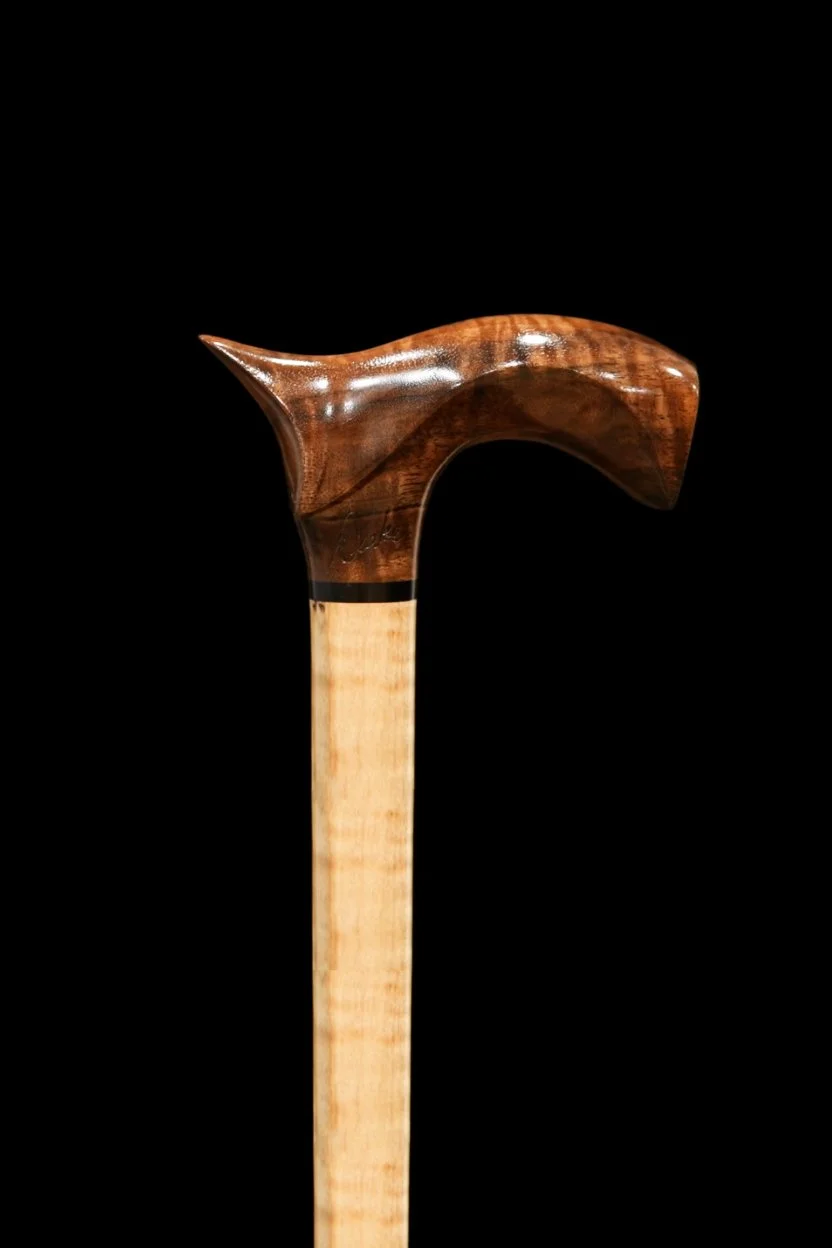 Walnut & Maple Cane