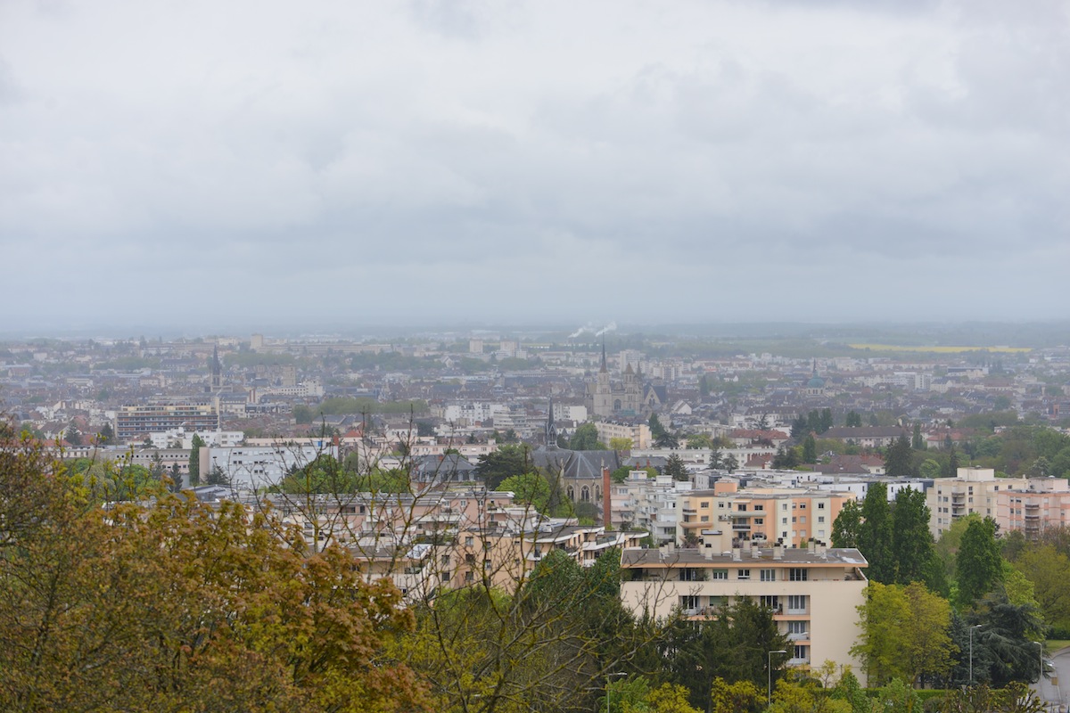 Dijon seen from the hill of Talant, Dijon, Burgundy