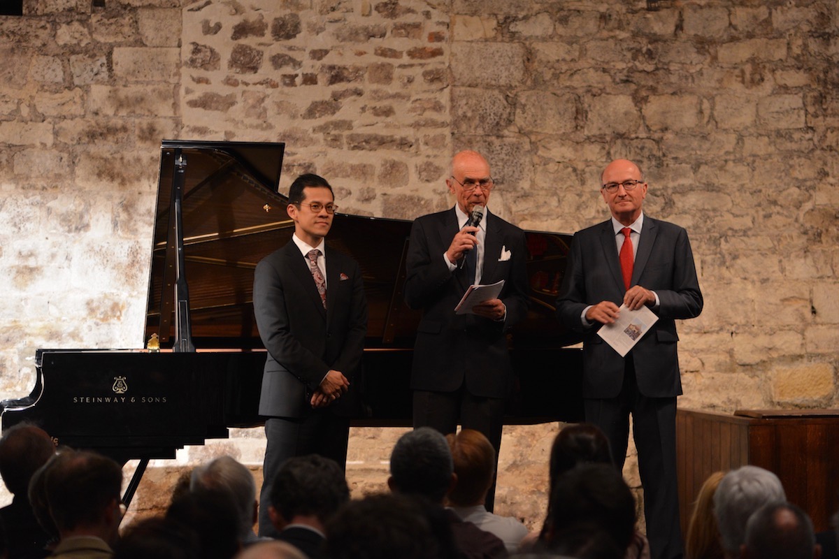 David Chan, New York Metropolitan Orchestra, Aubert de Villaine, Domaine de la Romanée-Conti, with Bernard Hervet at Vougeot June 2017