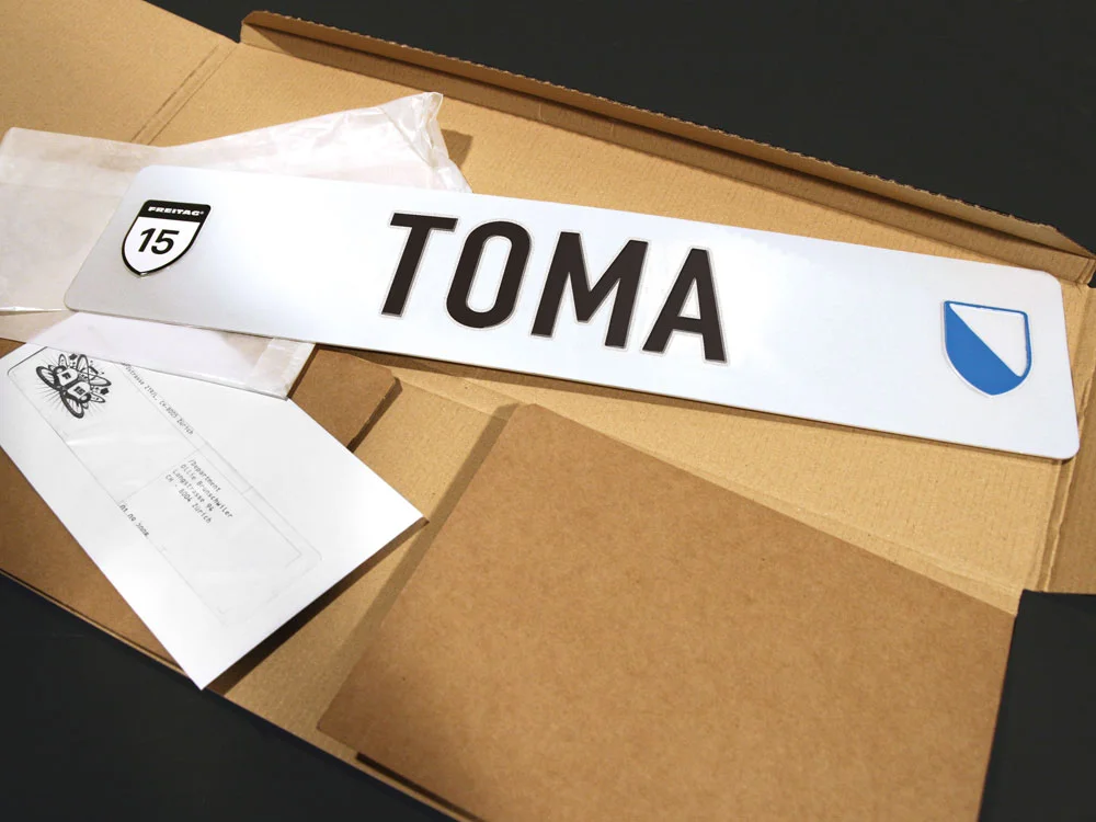  Personalized invitation for the VIP event @FREITAG's warehouse. 