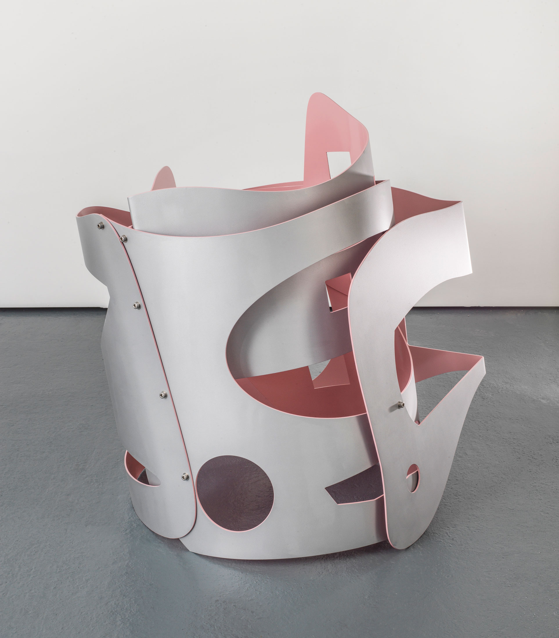 Francesca's Aria, no. 4 from the series, "In the close distance," 2019, painted aluminium, 90 x 90 x 80 cm