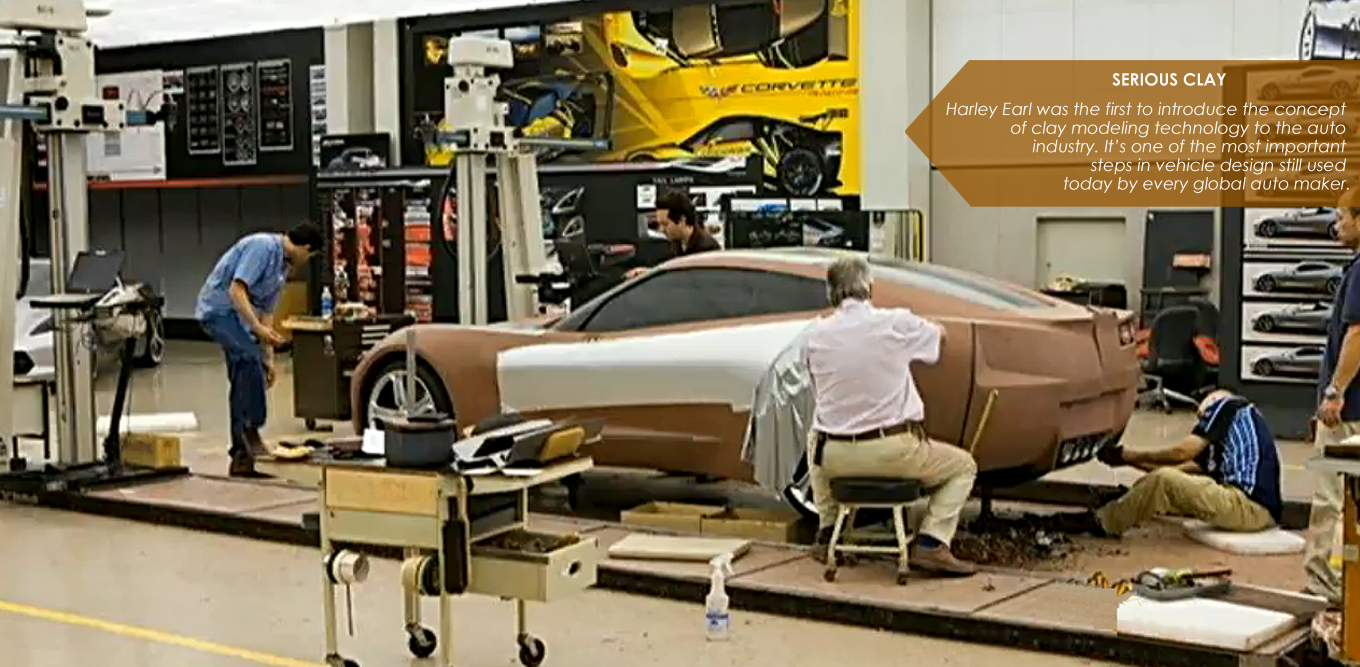 2014 Corvette clay model in GM Design