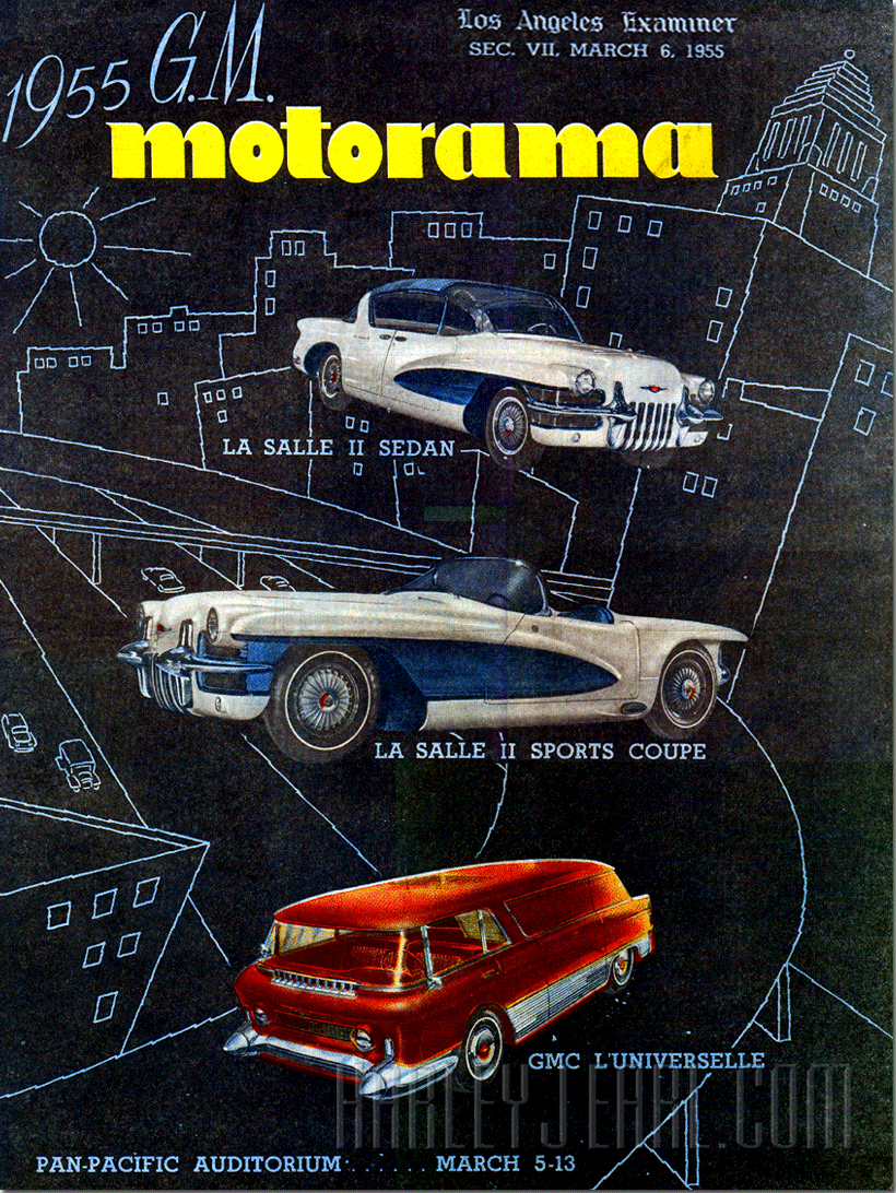 Motorama enclosure section (15-pages) within the Los Angeles Examiner.