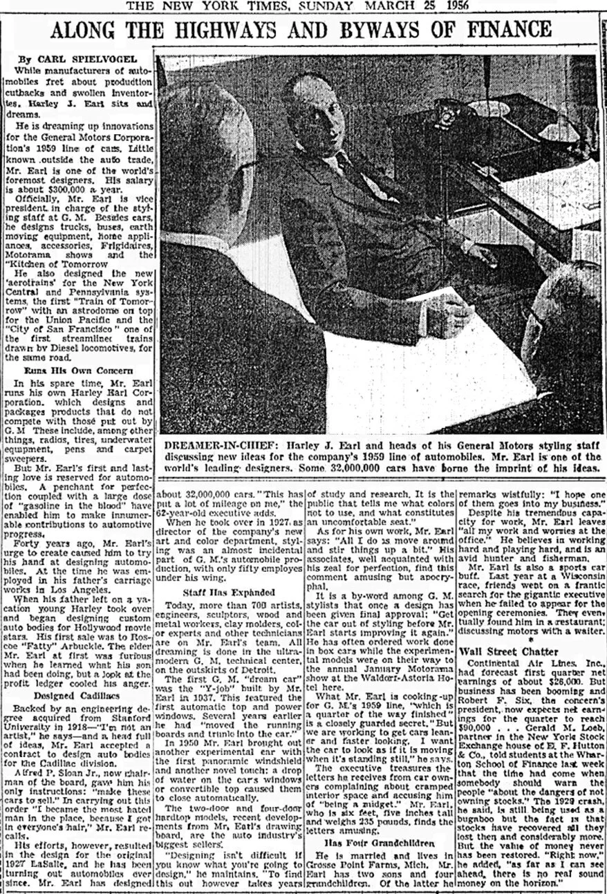 "Look of Things" by Harley J. Earl — HARLEY EARL