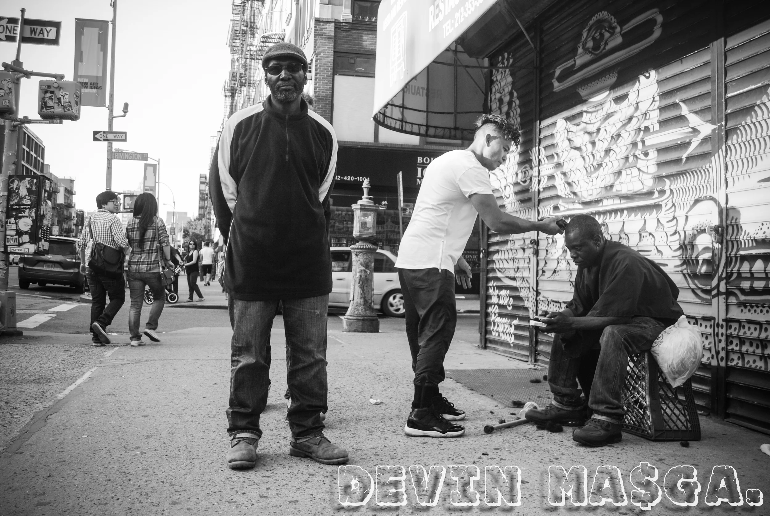 Photo by Devin Masga . Devin, a Brooklyn-based street photographer, takes many of the photos found on Mark's Instagram account.