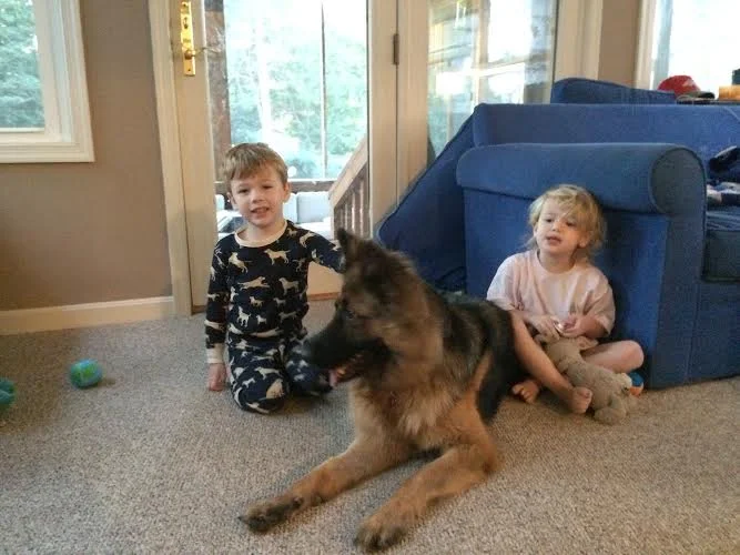 Natasha enjoys the company of her young companions