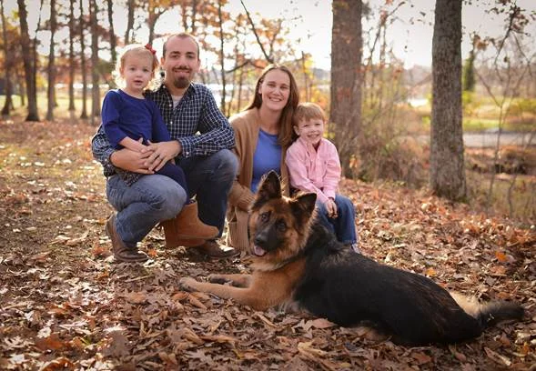 Natasha (also called Sasha) with her new family. 