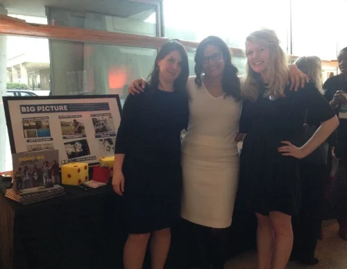 We were thrilled to run into our friend Jackie from Critical Exposure ! Photos from some of the organization's students were on display Monday night. (L-R): DDG editorial director Holly Leber , DDG founder Saranah Holmes, Critical Exposure director of development and communications Jacquelyn Horstmann.