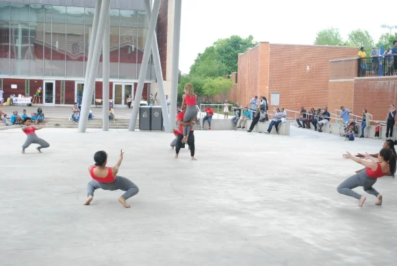 Dancers perform at Veteran's Plaza, Silver Spring