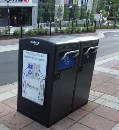 Big Belly solar units in Wheaton, MD/Photo source: Green Wheaton