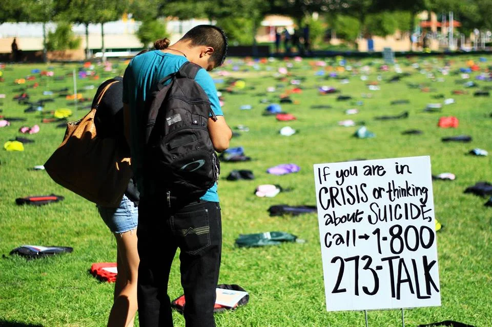 A Send Silence Packing display. Photo courtesy of Active Minds
