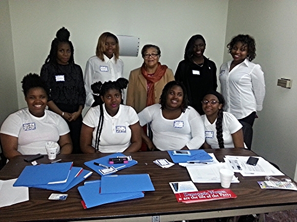 YLOT participants volunteered as ushers and hostesses at the DC Federation of Democratic Women’s Legislative Empowerment Summit, where they interacted with city officials./ Photo courtesy of Young Ladies of Tomorrow.