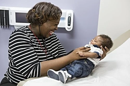 A pediatric exam at Conway Health Center/Photo courtesy of Community of Hope
