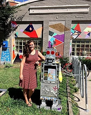 Robot Little Free Library created at SCRAP DC / Photo source: Marcelle Fozard