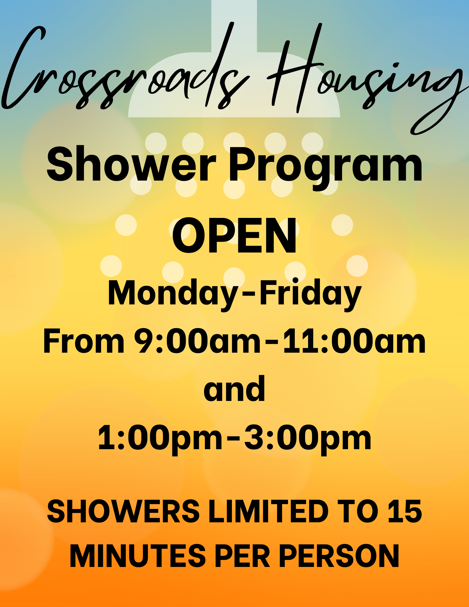 Community Shower Program — Contact us today!