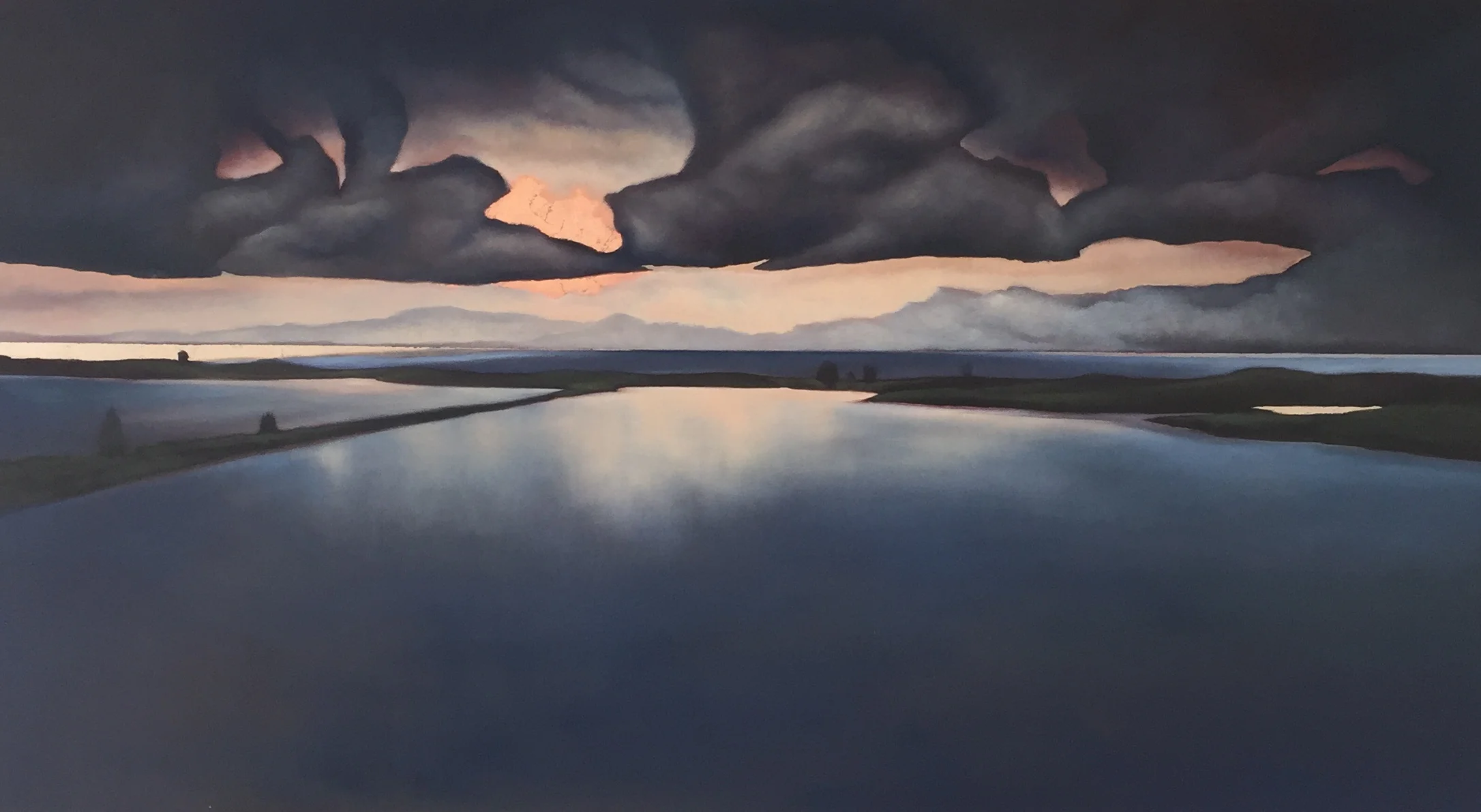 Oil, 23kt gold leaf on wood panel | 26" x 48" | SOLD