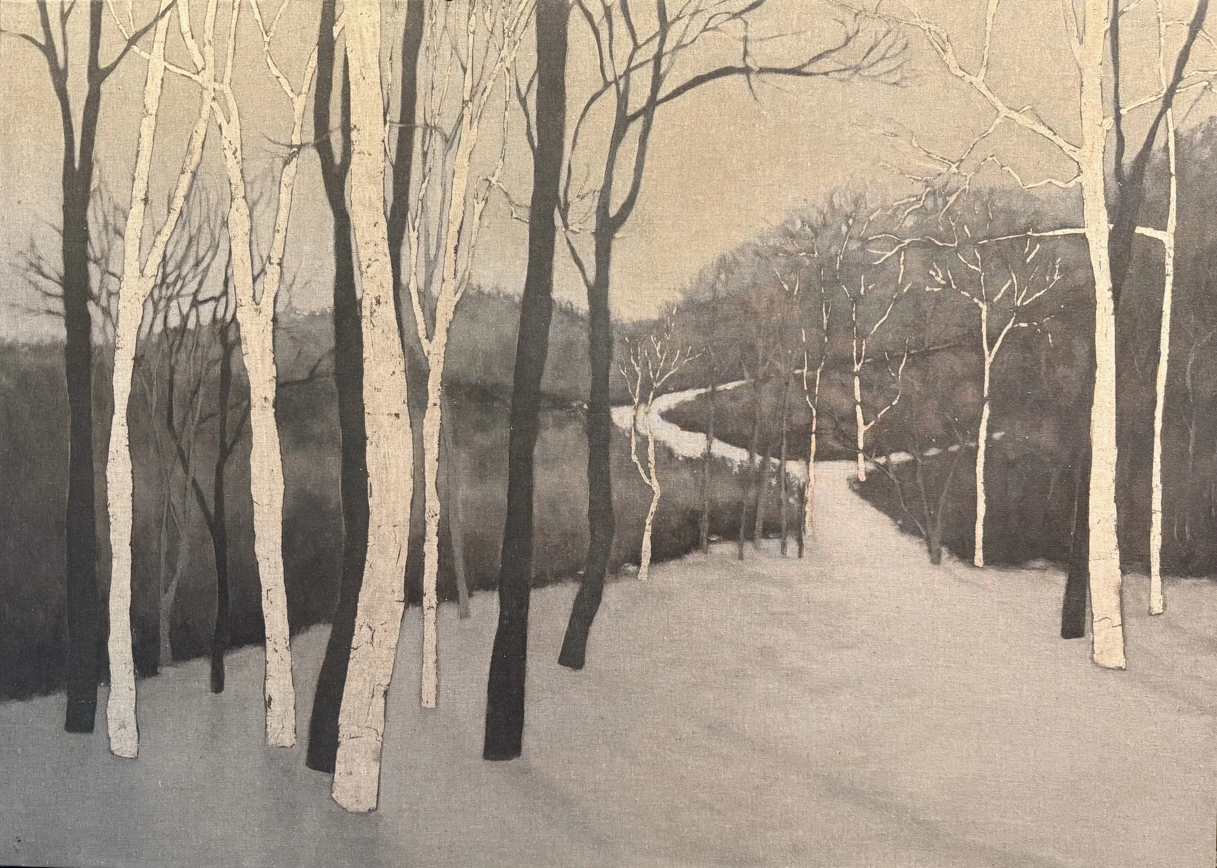 archival print on linen mounted on MDO panel 39 × 2 × 27 inches 